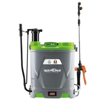 Neptune Hand Cum Battery Sprayer 12V x 8Ah | 18 Ltr. Tank Capacity | High Pressure Sprayer | Suitable for agriculture, garden spraying 6 Month Warranty, Silver Pro-21